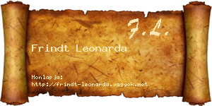 Frindt Leonarda névjegykártya